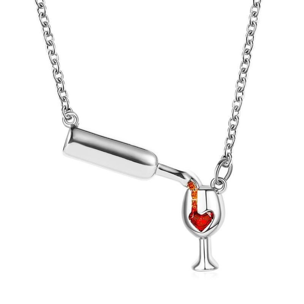 Wine Bottle Necklace Female Clavicle Chain
